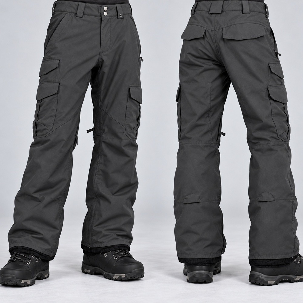 Burton DRYRIDE Mid Fit Mens Snowboard Ski Cargo Pants Size Medium Dark Grey